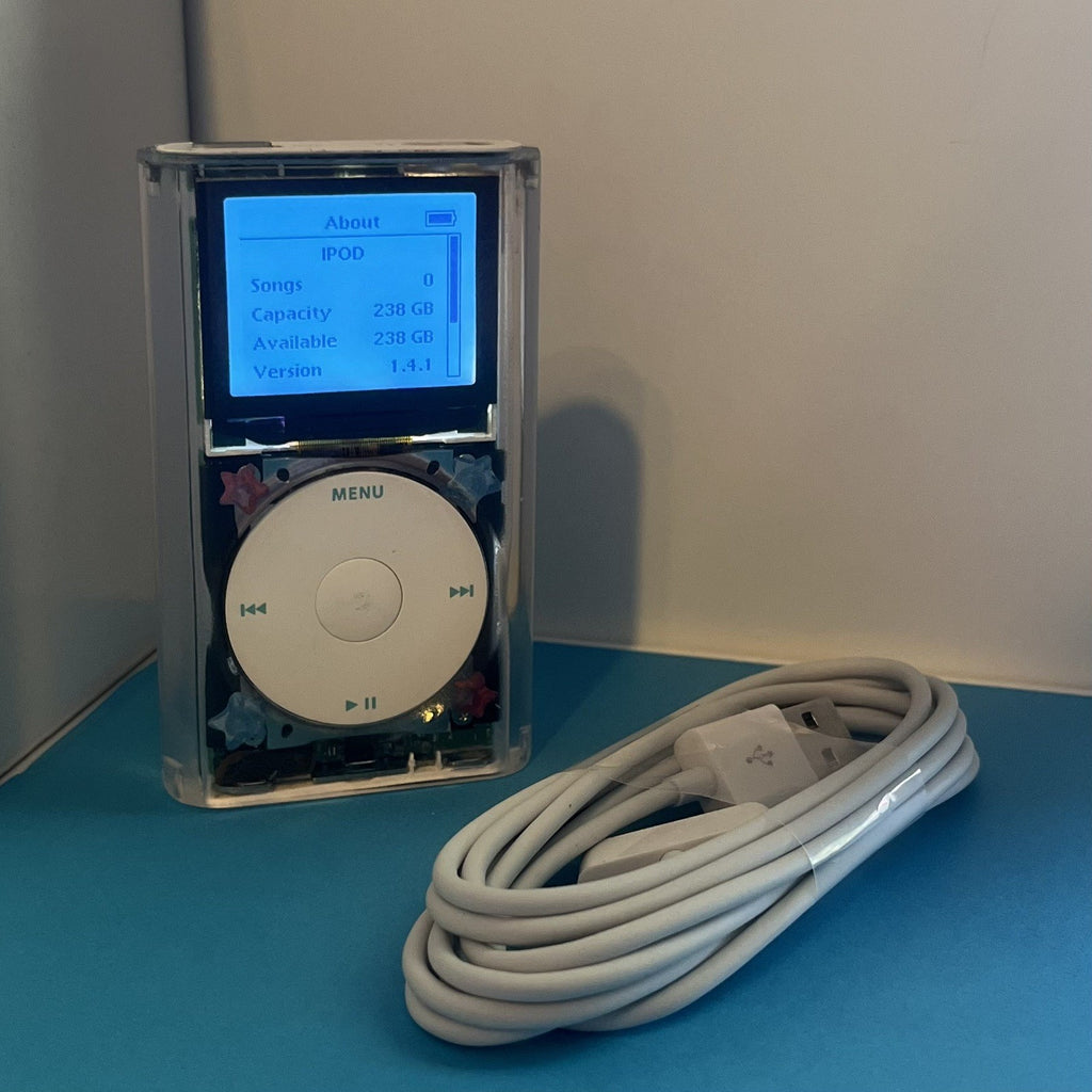 Clear Deco iPod Mini Second Gen with Blue Backlight, 256GB