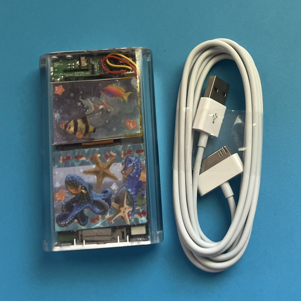 Clear Deco iPod Mini Second Gen with Blue Backlight, 256GB