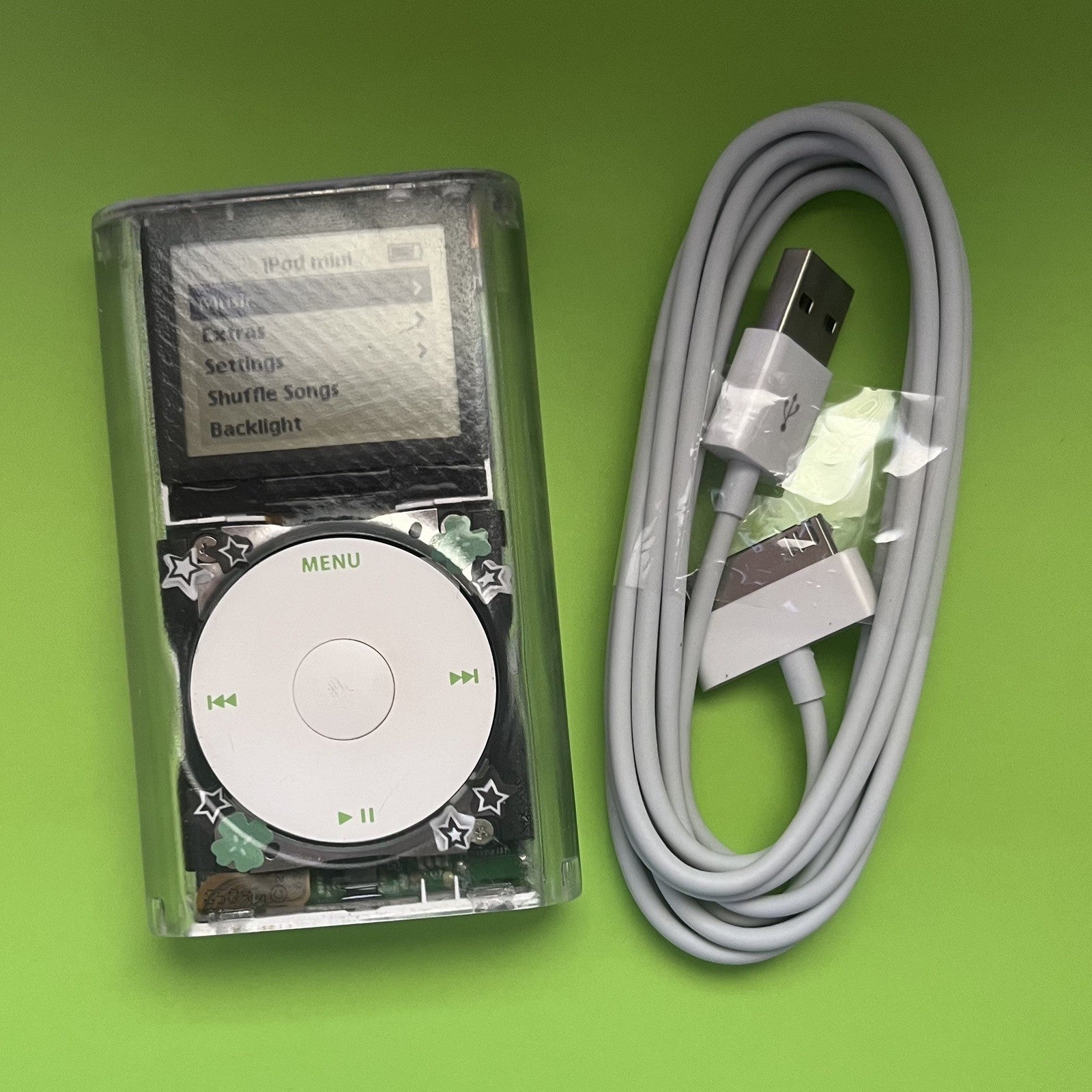 Clear Deco iPod Mini Second Gen, 256GB 24hr+ Battery